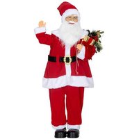 Life Size Animated Santa Claus - Pre-Lit LED, Voice Activated, 120cm, Battery-Operated Christmas Decoration | Wowcher