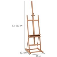 Adjustable Beech Wood Studio Easel with Canvas Holder & Portable Case - Durable Art Stationery | Wowcher