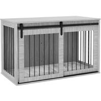 Luxury XL Dog Crate Furniture - Extra Large, Multi-Functional Indoor Pet Cage with Washable Cushion, Modern Wood Effect | Wowcher