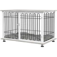 Heavy-Duty Large Dog Crate Table - Lockable, Cushioned, Multi-Functional Indoor Kennel for Large Breeds | Wowcher
