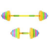 Children's Plastic Water Filled Barbell or Dumbbell Weightlifting Exercise | Things To Do
