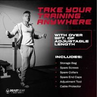 Beast Gear Adjustable Steel Speed Skipping Rope - Lightweight Adjustable Cardio Gym Equipment | Wowcher