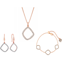 Rose Gold Crystal Jewellery Set - 3 or 4 Piece Contemporary Accessory Set | Wowcher