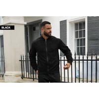 Men's Lightweight Faux Suede Jacket, S-UK 6, Black | Wowcher