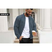 Men's Lightweight Faux Suede Jacket, S-UK 6, Black | Wowcher