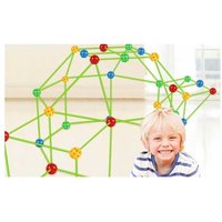 Kids Fort Building STEM Set - Creative Construction Toy for Ages 5+, Indoor & Outdoor, Educational Play Kit (3 Sizes) | Wowcher