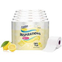 Freedom Lemon Scented 3-Ply Quilted Toilet Tissue - Extra Soft, Eco-Friendly, Bulk Pack (45 or 90 Rolls) | Wowcher