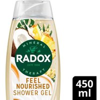 Radox Moisturising Body Wash Shower Cream - Coconut & Pineapple Scent, Mineral Therapy, 450ml, Suitable for All Skin Types | Wowcher