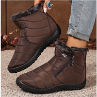 Black Women's Waterproof Fleece-Lined High Top Snow Boots - Durable Winter Accessory | Wowcher