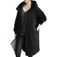 UK 14 / BLACK: Women's Lightweight Hooded Raincoat | Wowcher