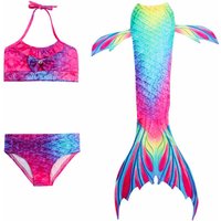Kids' Mermaid Tail Swimsuit Set - Soft Polyester, Ages 2-8, Pink or Blue | Things To Do