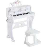 PRICE DROP! Mini Electronic Piano Keyboard for Kids Ages 3-6 - Educational, Battery-Operated Musical Toy with Microphone, Stool & Lights | Wowcher