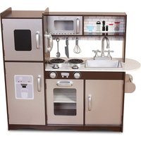 Wooden Play Kitchen Set with Accessories - Pink or Grey | Things To Do