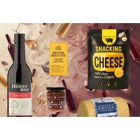 Luxury Red Wine & Cheese Gift Box - Includes Savoury Treats | Wowcher