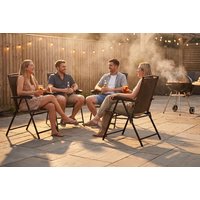 Set of 4 Adjustable Folding Garden Armchairs | Wowcher
