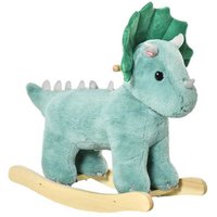 Interactive Plush Ride-On Rocking Dinosaur Toy - Triceratops, Ages 3-6, Imaginative Play, Sound Effects | Wowcher