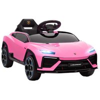 PRICE DROP! 12V Pink Lamborghini Remote Control Ride-On Car - Battery-Operated, Outdoor Fun, Ages 3-6 | Wowcher