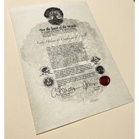 Decorative Scottish Title & Deed for Laird or Lady Cridhe na Coille with Extras | Wowcher