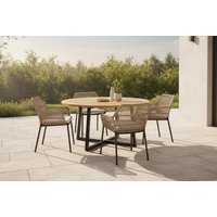 Verano Patio 4 Seat Dining Set with Spacious Square Table | Wowcher