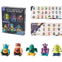 Living and Home 35-Piece Moster-Themed Magnetic Building Block Set