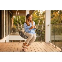 Rattan Swing Seat with Strong Hanging Ropes | Wowcher