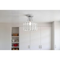 Crystal Ceiling Light with Chrome Frame | Wowcher
