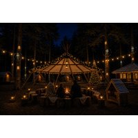 Port Lympne Reserve - Winter 'Elfwood' Glamping Pod Stay for up to 4 with Port Lympne & Howletts Admission & Illuminated Light Trail Entry! | Things To Do