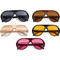 5-Pack Oversized Aviator Style Unisex Sunglasses | Wowcher
