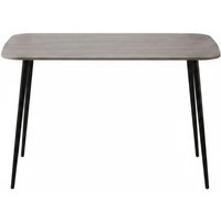 Dining Table with MDF Wood-Grain Top and Metal Legs | Wowcher