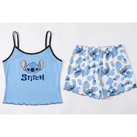 L/UDS52317: Women's 2-Piece Pyjama Set Featuring Stitch- Design | Wowcher