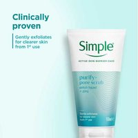 Simple Clear Pore Scrub with Witch Hazel & Zinc, Night Cream with Vitamin E - For Sensitive Skin, Cream & Scrub Bundle (6-Pack) | Wowcher