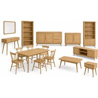 AURORA 11-Piece Set: Scandinavian Oak Lounge & Dining Collection | Wowcher