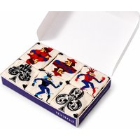 Women's Black Poker Print Sock Gift Box Set | Wowcher