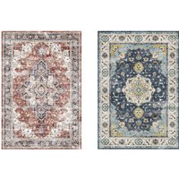 Vintage Boho Faux Cashmere Washable Non-Slip Rug | Wowcher