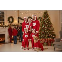Unisex Black Matching Family Christmas Onesie Pyjamas | Wowcher