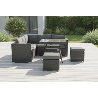 7-Seater Rattan Corner Sofa Set with Dining Table | Wowcher