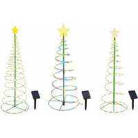 Solar Powered Christmas Tree LED Lights - 4 Size Options | Wowcher