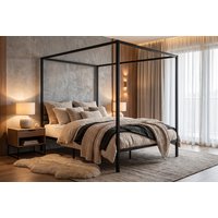 Sienna Four Poster Bed with Mattress Upgrade - Double or King Sizes | Wowcher