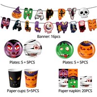 67-Piece Halloween Party Tableware & Decoration Set | Wowcher