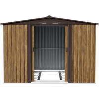 8Ft x 8Ft Metal Garden Storage Shed with Sliding Door & Apex Roof | Wowcher
