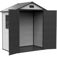 6x4FT Garden Plastic Storage Shed with Apex Roof & Floor | Wowcher