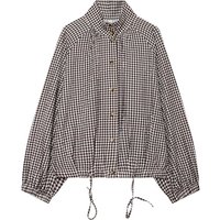 Unisex Brown Coffee/UK4: Retro Plaid Lightweight Jacket with Adjustable Hem | Wowcher