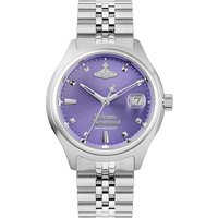 Vivienne Westwood Silver Little Camberwell Purple Round Watch - Silver