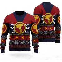 Christmas Hero Round Neck Long-Sleeved Jumper | Wowcher