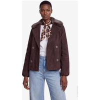 Jacke in Velourslederoptik