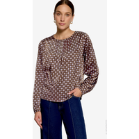 Satin-Bluse mit Print
