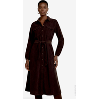 Cordkleid mit Bindegürtel