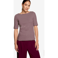Ringelshirt mit U-Boot Ausschnitt