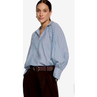 Gestreifte Bluse mit Hemdkragen