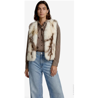 Kunstfell-Weste mit Animalprint
